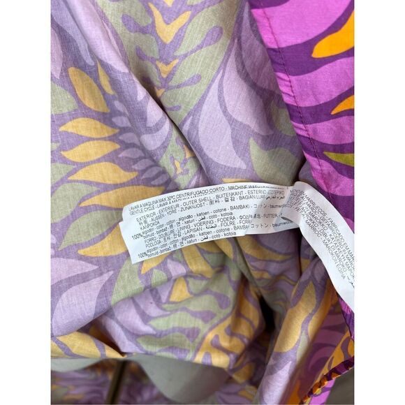 Zara Halter Maxi Dress Tropical Hawaiian Modern does 70s Sz Small 100% Cotton - Picture 6 of 7